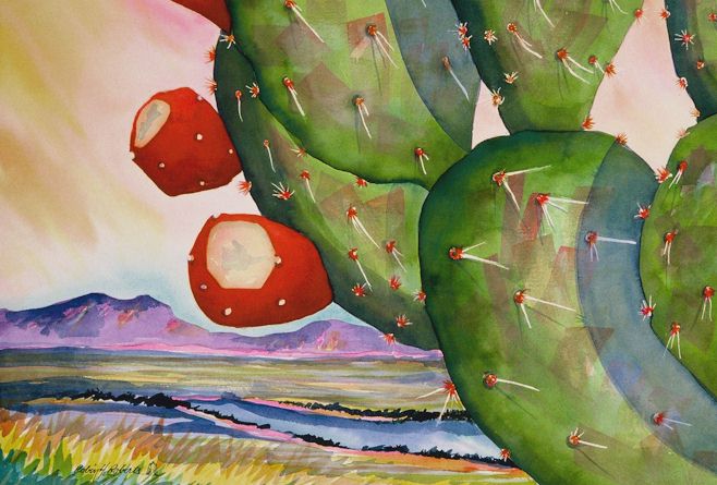 prickly pear by the Rio Grande River